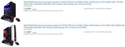 На Amazon замечены ПК с видеокартами GeForce GTX 1660 Ti